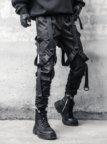 Strap Cuffed Cargo Straight Pants WN22301