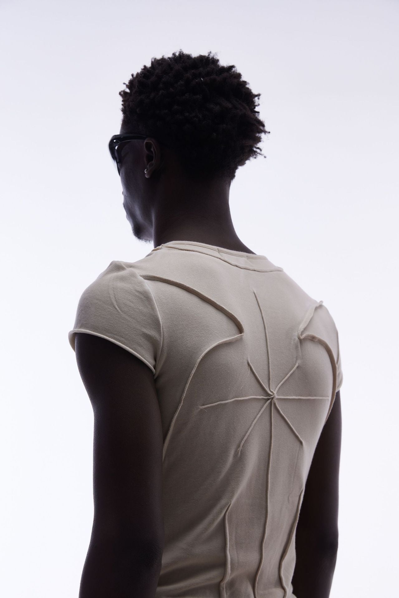 Washed Deconstruction Layered Short Sleeve T-Shirt WN25810