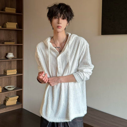 Hooded Drawstring Oversize Soft Knit Sweater WN23151