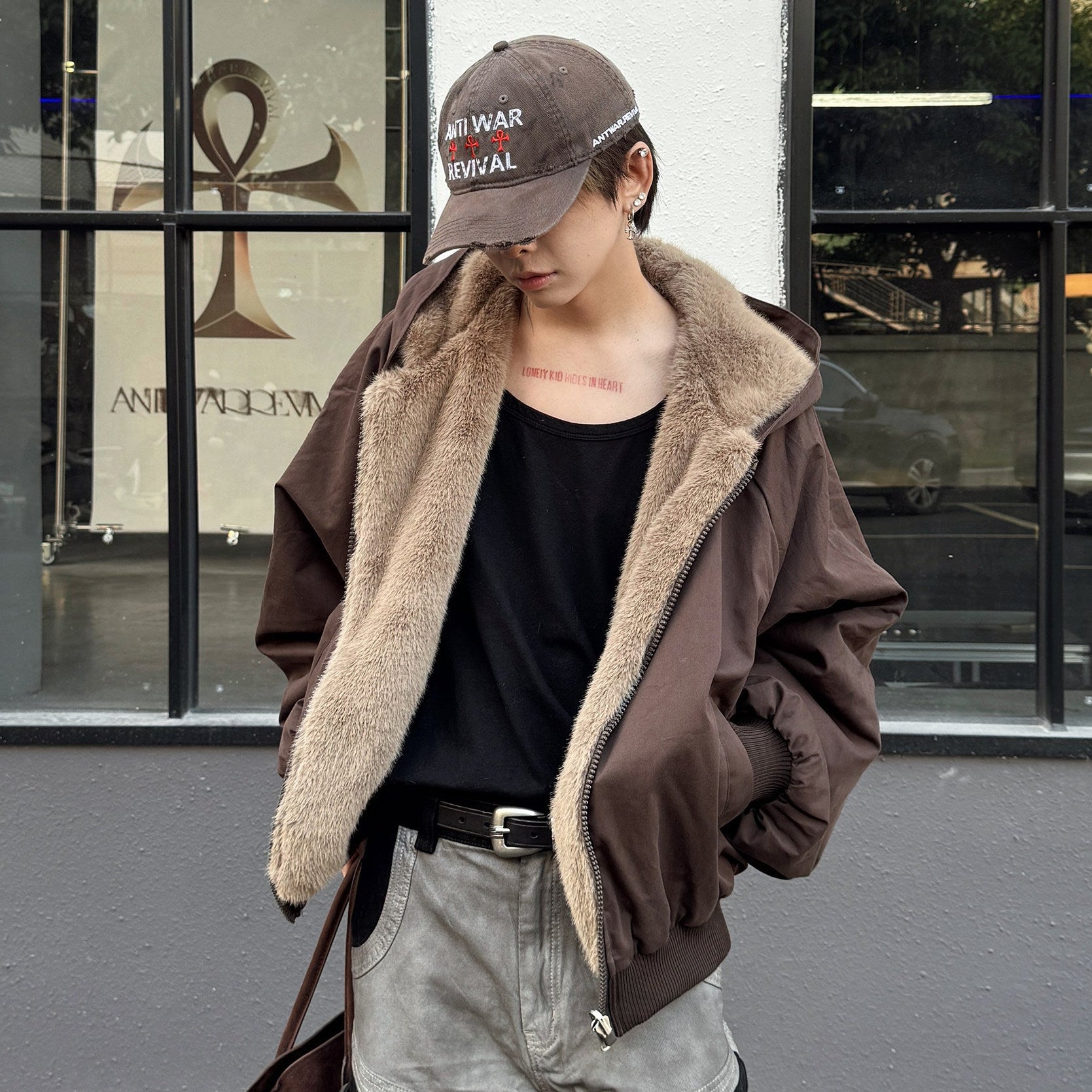 Reversible Fake Fur Hooded Padded Jacket WN23004 – WONDER NOAH