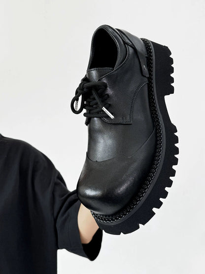 Thick Sole Uplift Leather Shoes WN19131