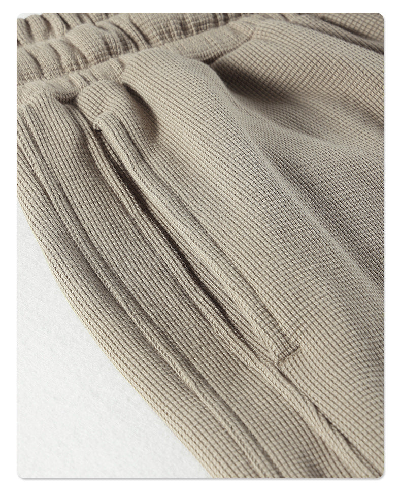 Oversize Waffle Polo Shirt & Waffle Shorts Setup WN6636