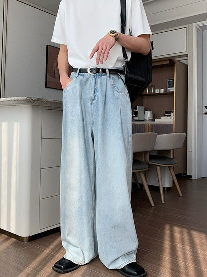 Washed Wide Leg Denim Jeans WN20417