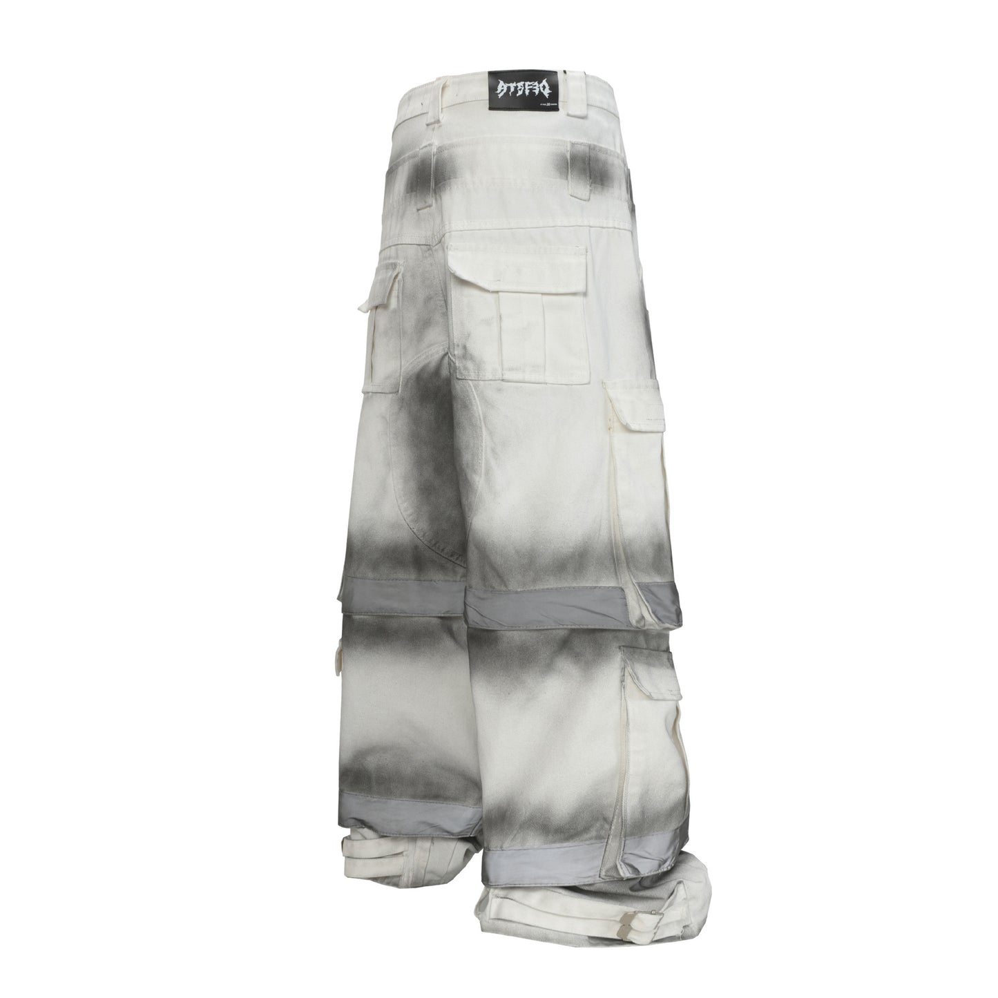 Spray Print Wide Leg Cargo Pants WN23110