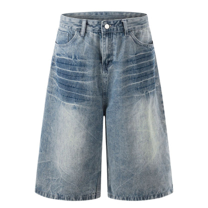 Lightning Graphic Denim Half Jeans WN26002