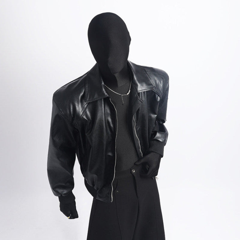 PU Leather Zipper Jacket WN23732