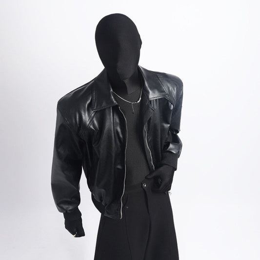 PU Leather Zipper Jacket WN23732