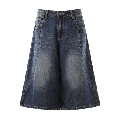 Washed Fade Cropped Denim Jeans WN25435