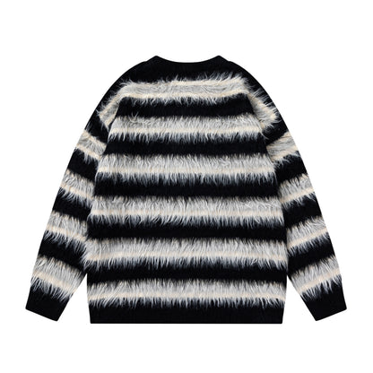 Stripe Oversize Knit Sweater WN11525