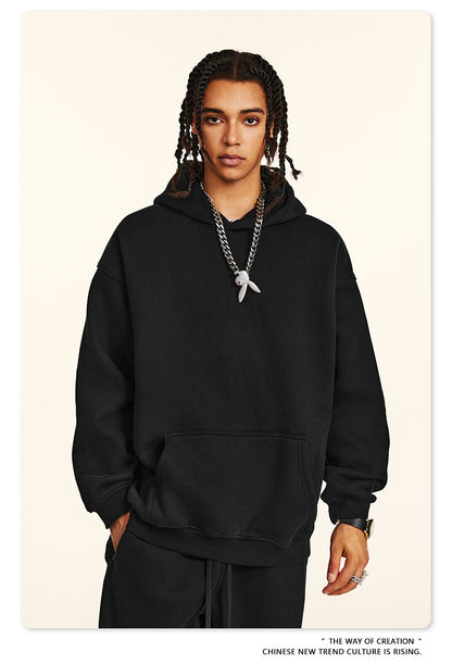 Fleece Lining Oversize Hoodie & Fleece Lining Sweatpants WN9960