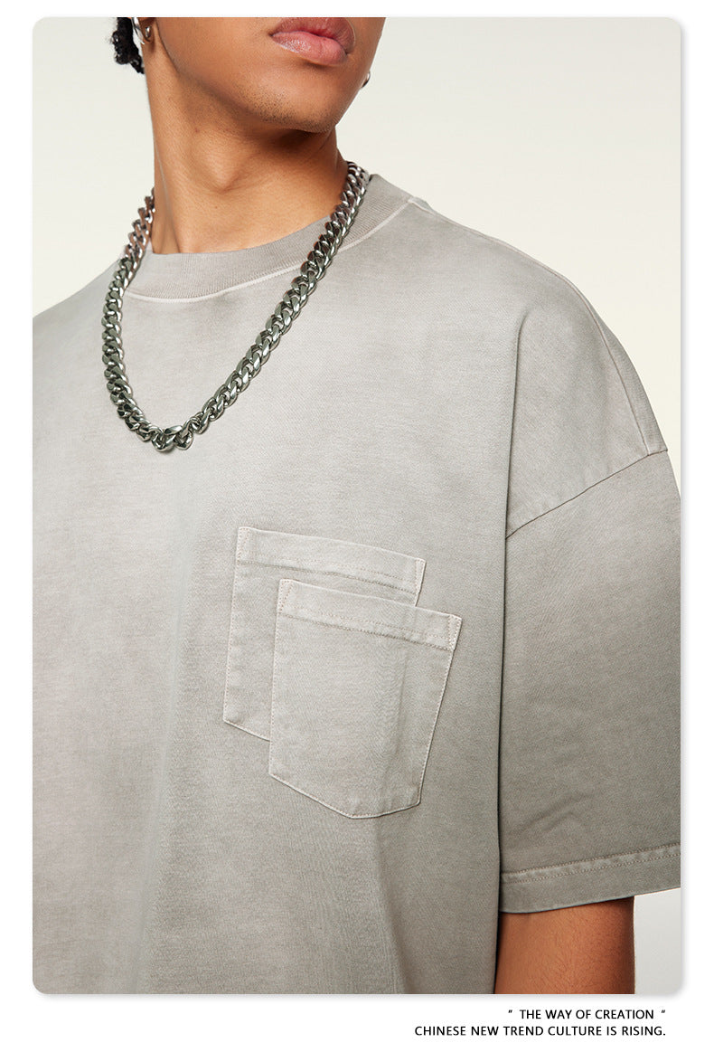 Washed Oversize Short-sleeve T-shirt WN6453