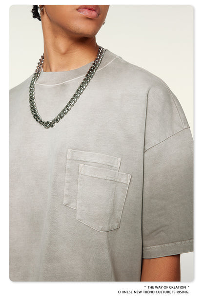 Washed Oversize Short-sleeve T-shirt WN6453