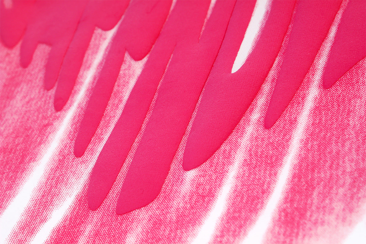 Heart Print Oversize Short Sleeve T-Shirt WN16809