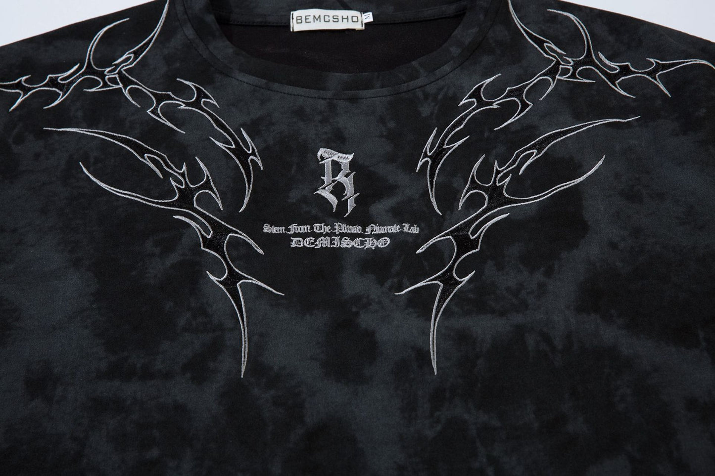 Washed Thorn Print Short Sleeve T-Shirt WN25543