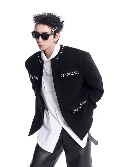 Embroidery Pearl Design Jacket WN8092