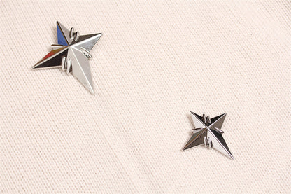 Damage Zipper Stand Neck Knit Cardigan WN11157