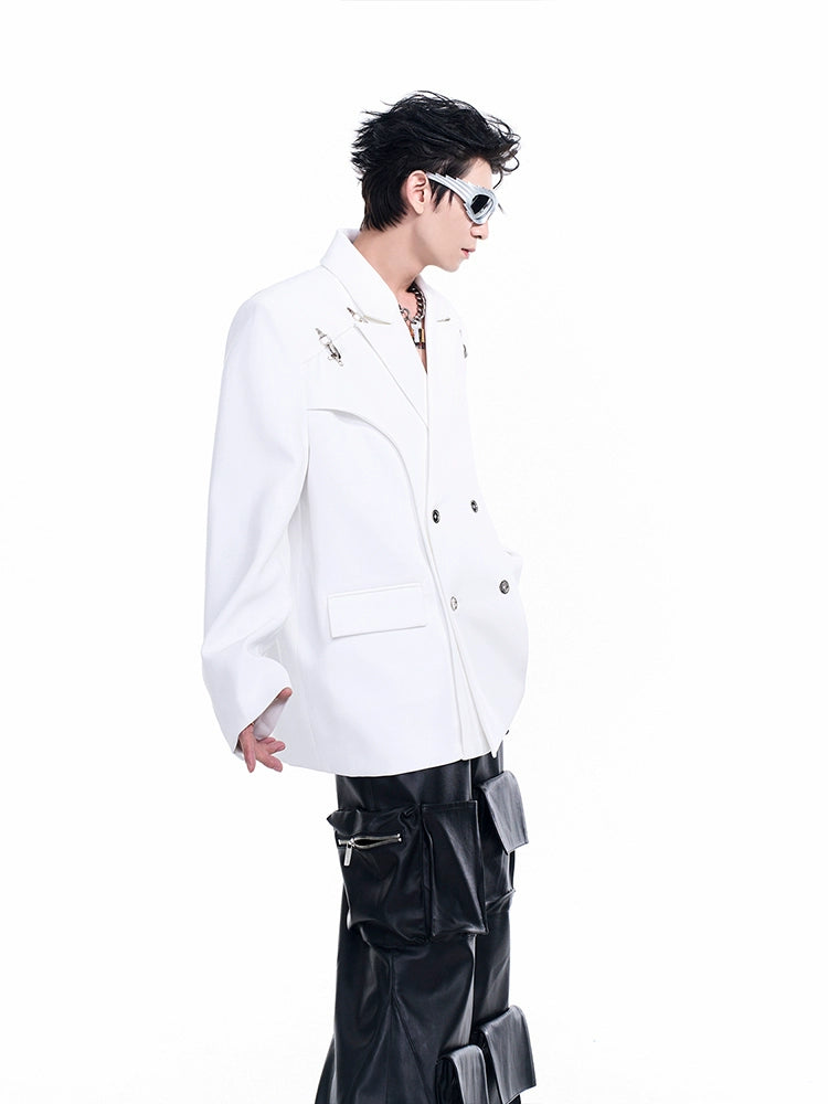 Metal Buckle Tailored Jacket WN8072