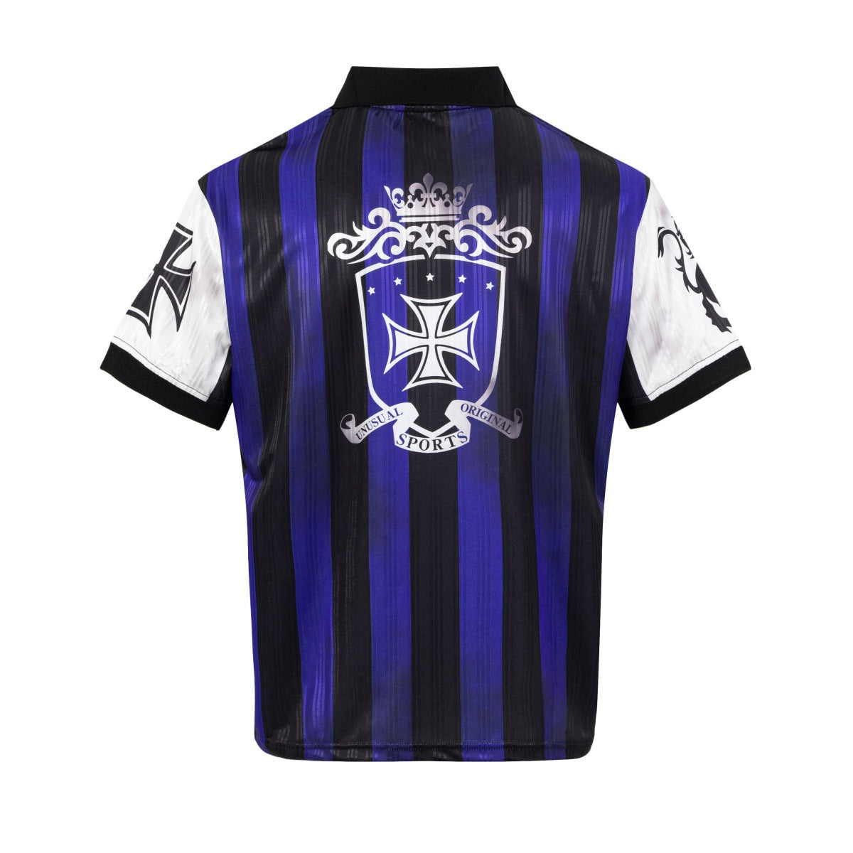 Striped Polo Collar Sporty Short Sleeve T-Shirt WN25819