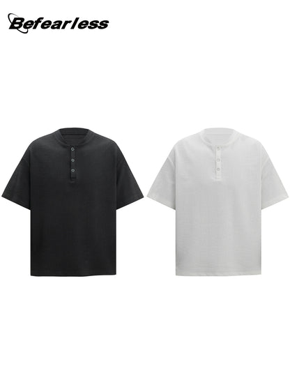 Henley Textured Short Sleeve T-Shirt WN26286