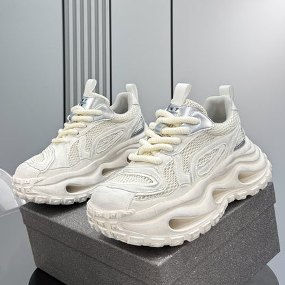 Mesh Panel Chunky Sole Sneakers WN24591