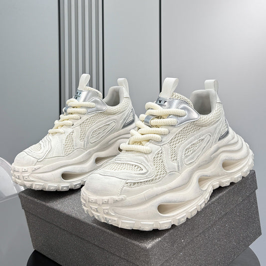 Mesh Panel Chunky Sole Sneakers WN24591