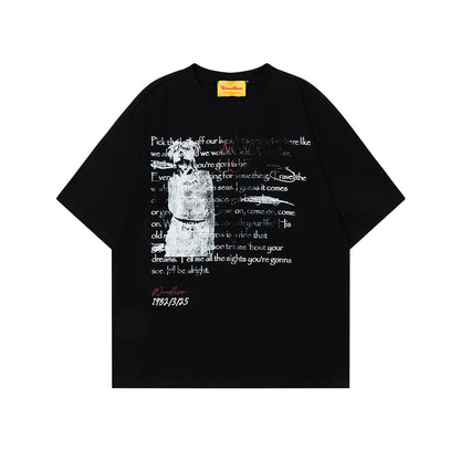 Graphic Letter Print Short Sleeve T-Shirt WN26028