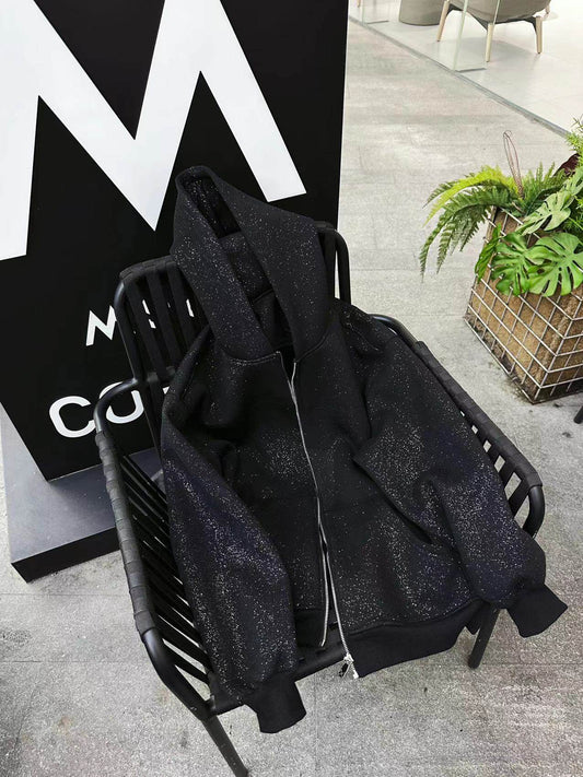 Sequin Galaxy Heavyweight Oversize Zipper Hoodie WN20689
