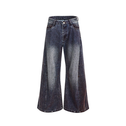 Washed Wide-Leg Straight Denim Jeans WN10210