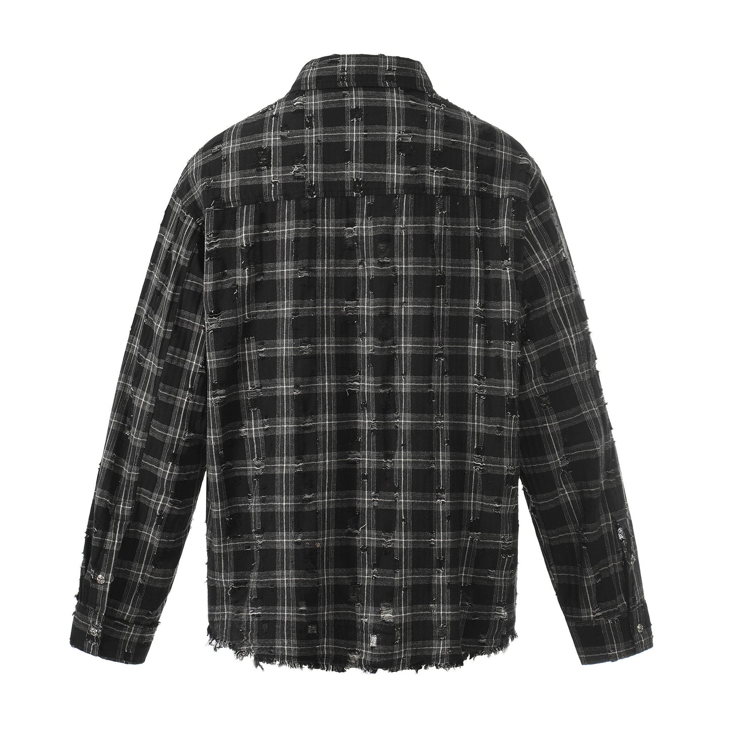 Plaid Damage Wash Long Sleeve Shirt WN25716
