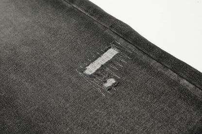 Washed Damage Straight-Leg Denim Jeans WN11395