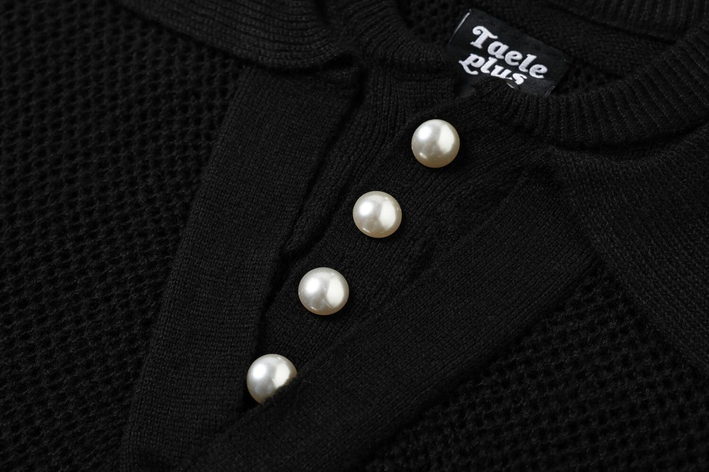 Openwork Short Sleeve Knit Polo Shirt WN25815