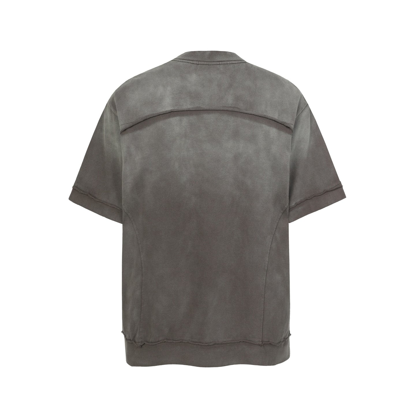 Washed Damage Raw Edge Short Sleeve T-Shirt WN23056