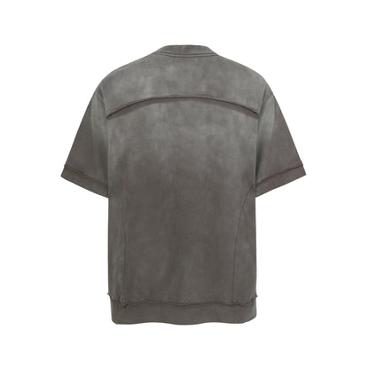 Washed Damage Raw Edge Short Sleeve T-Shirt WN23056