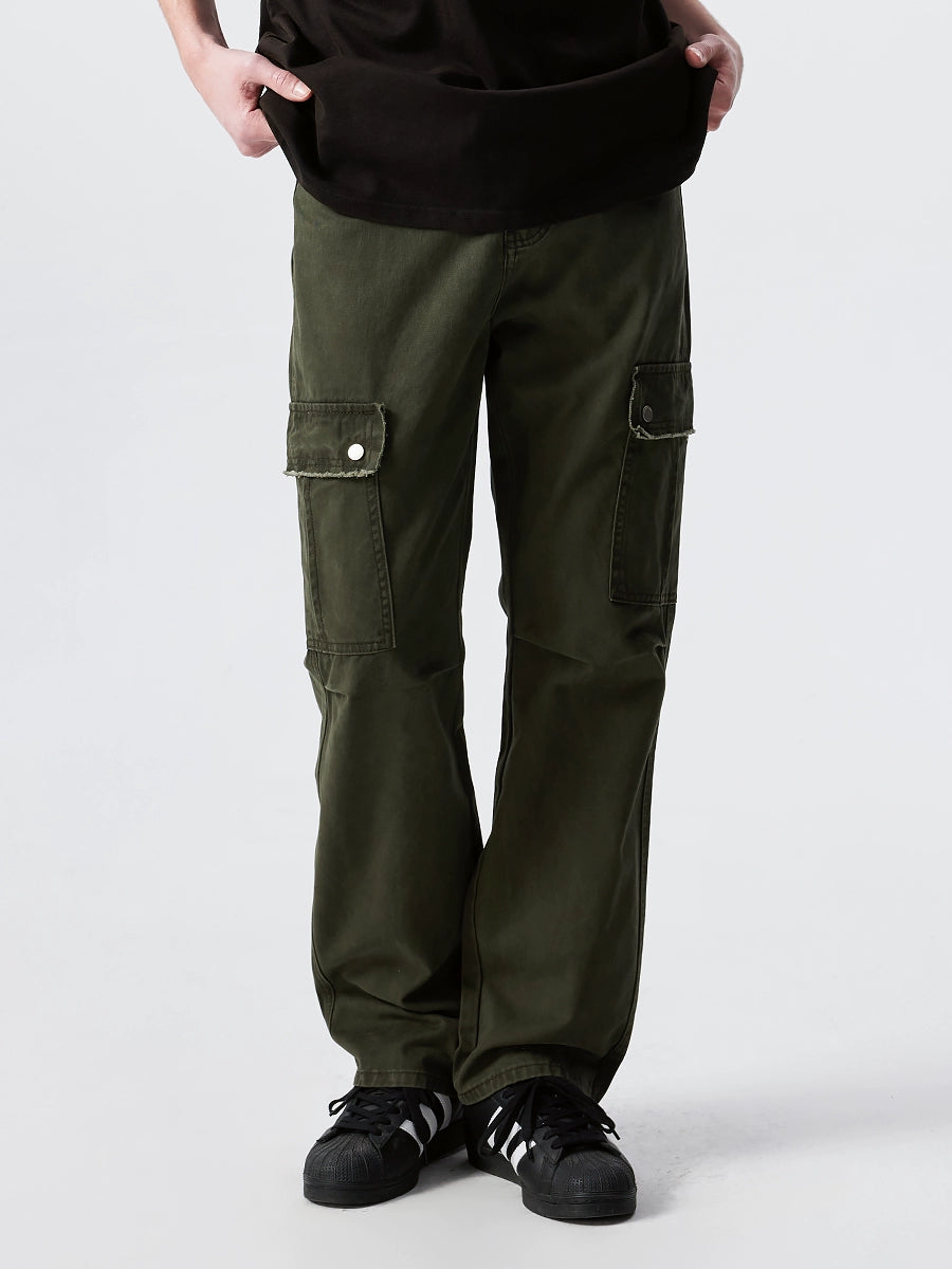 Multi Pocket Straight Cargo Pants WN17614