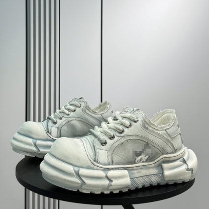 Panel Platform Chunky Sole Sneakers WN24632