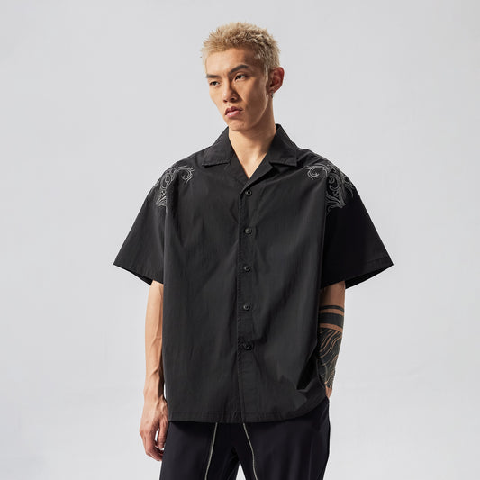 Graphic Design Oversize Short Sleeve Shirt WN17574