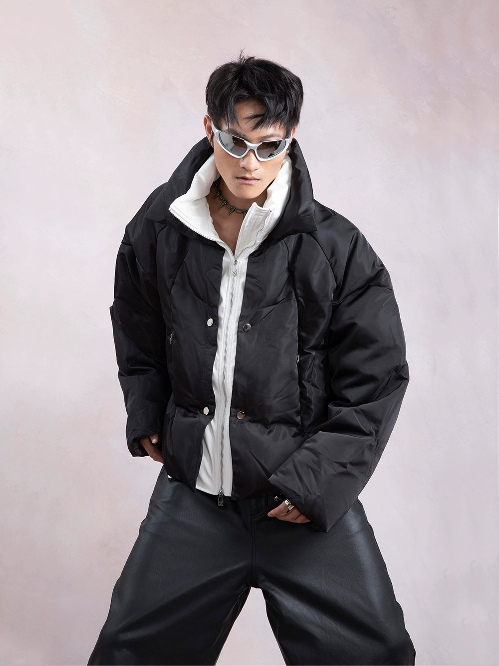 Glossy Double Layered Thick Puffer Jacket WN9303