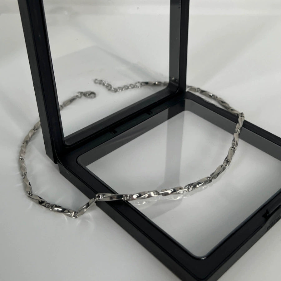 Mobius Design Titanium Steel Necklace & Bracelet WN19258