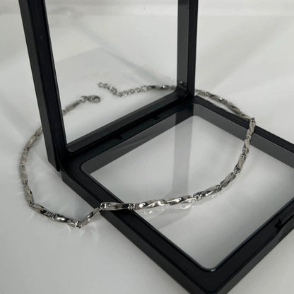 Mobius Design Titanium Steel Necklace & Bracelet WN19258