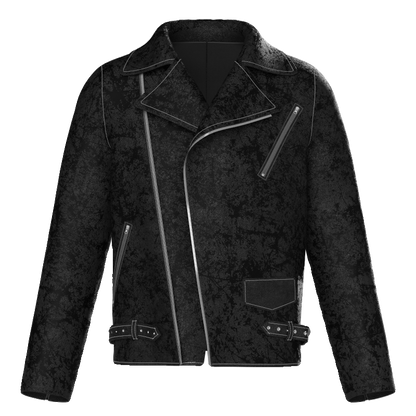 Asymmetric Zipper Lapel PU Leather Jacket WN27121