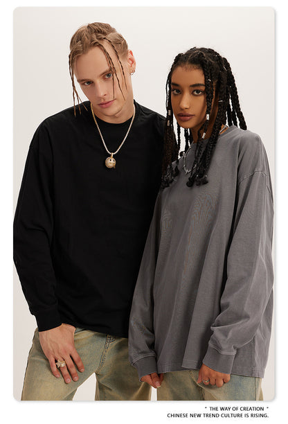 Oversize Washed Long Sleeve T-Shirt WN6052