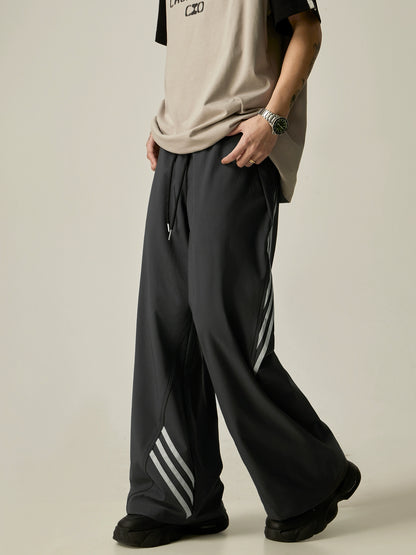 Side Stripe Wide-leg Sporty Pants WN6255