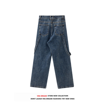 Wide-Leg Straight Denim Jeans WN5580