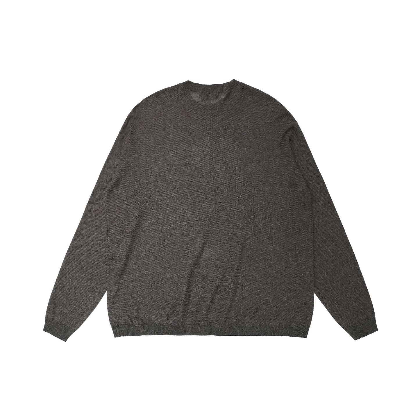 Openwork Linen Henley Neck Knit Sweater WN25712