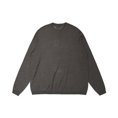 Openwork Linen Henley Neck Knit Sweater WN25712