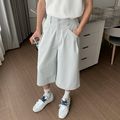 Lightweight Straight Wide Leg Half Pants WN20426