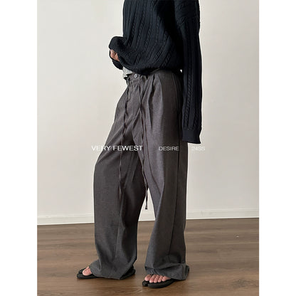 Pleats Design Wide Leg Trousers WN8962