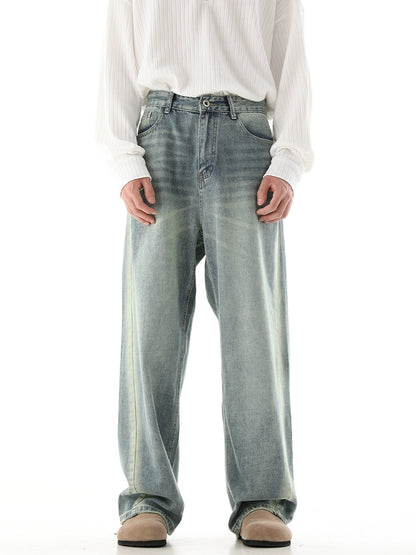 Washed Wide-Leg Denim Jeans WN10392