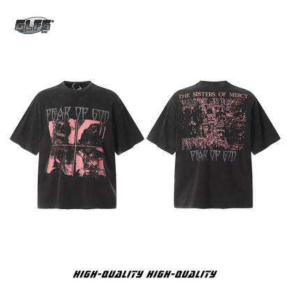 Gothic Art Graphic Short Sleeve T-Shirt WN26467