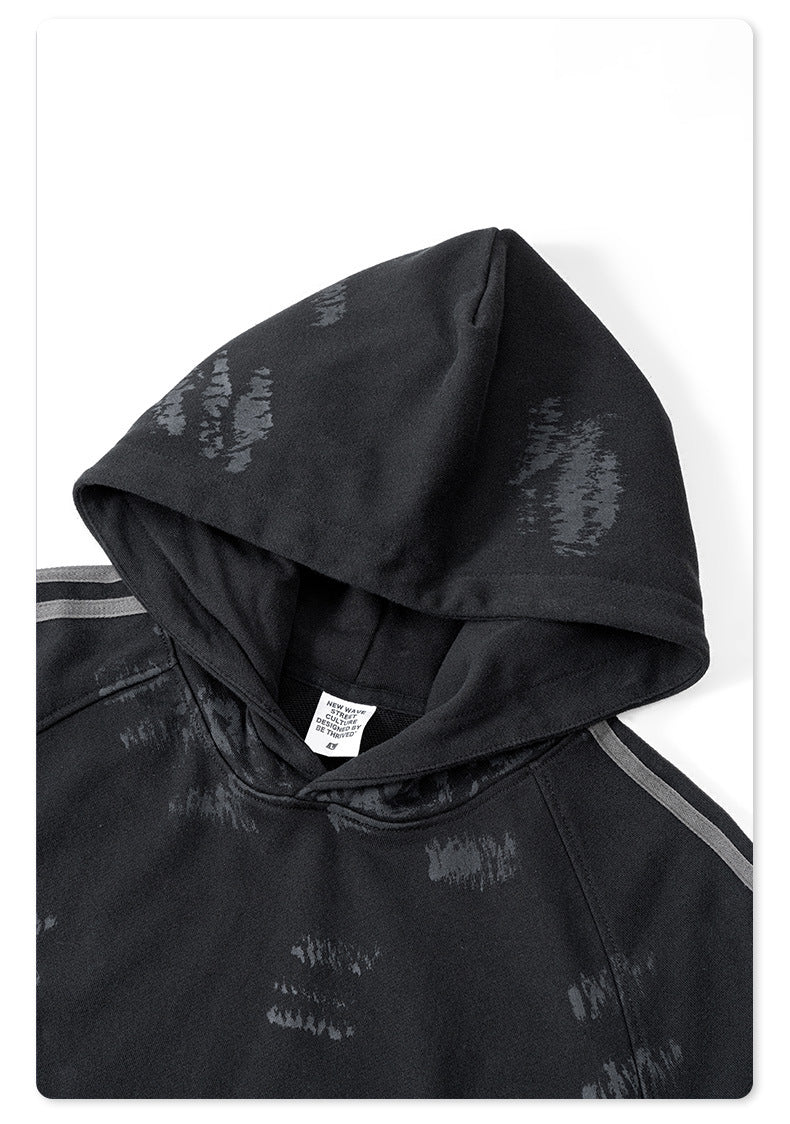 Brushing Paint Stripe Hoodie WN7899